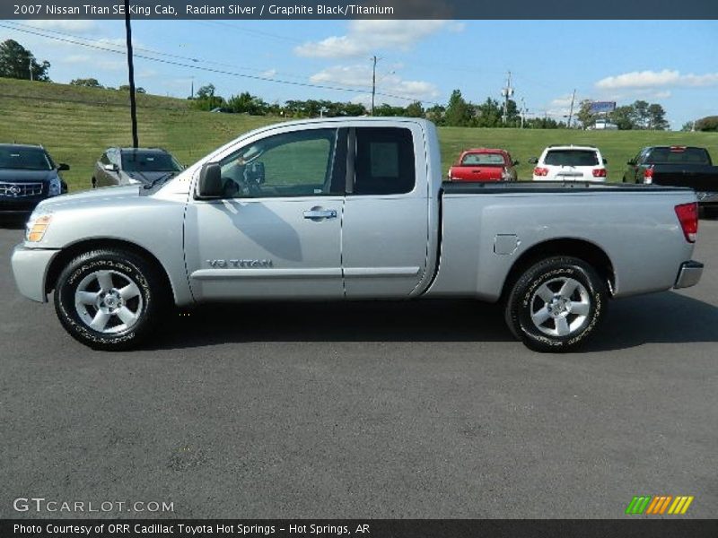 Radiant Silver / Graphite Black/Titanium 2007 Nissan Titan SE King Cab