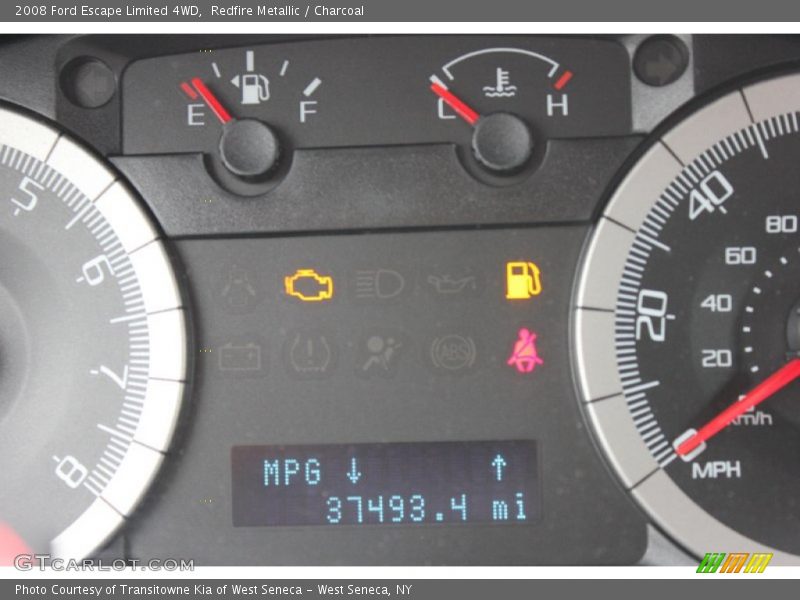 Redfire Metallic / Charcoal 2008 Ford Escape Limited 4WD