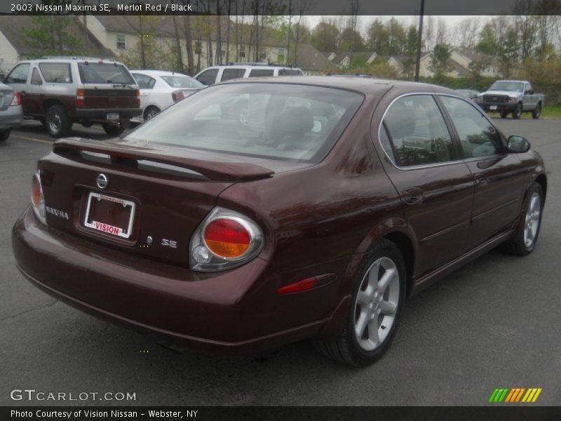 Merlot Red / Black 2003 Nissan Maxima SE