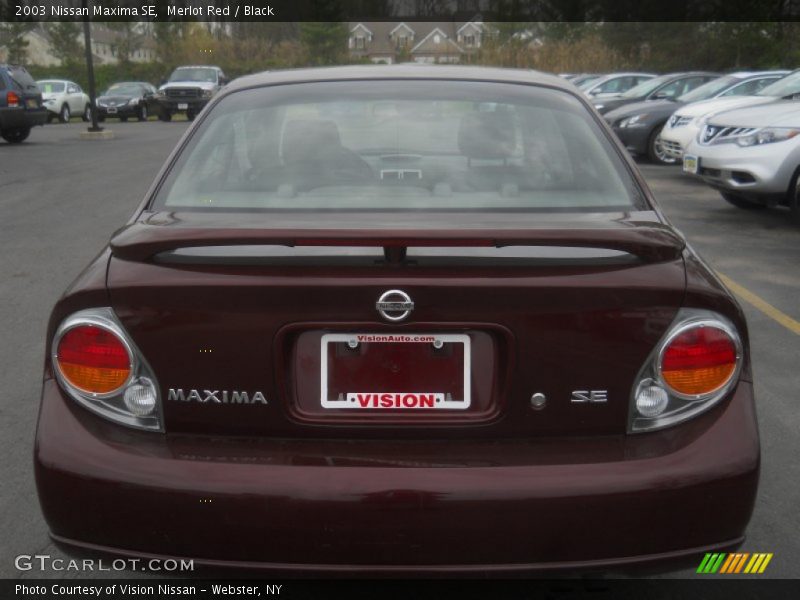 Merlot Red / Black 2003 Nissan Maxima SE