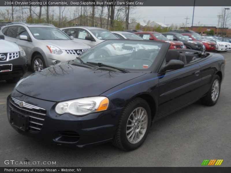 Deep Sapphire Blue Pearl / Dark Slate Gray 2004 Chrysler Sebring LX Convertible