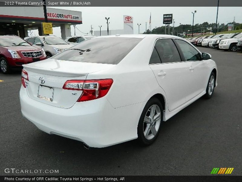 Super White / Black/Ash 2012 Toyota Camry SE