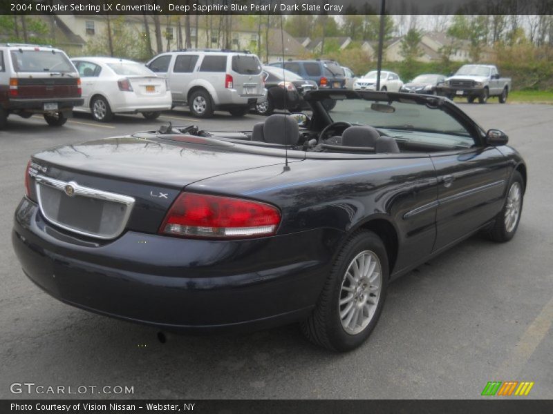 Deep Sapphire Blue Pearl / Dark Slate Gray 2004 Chrysler Sebring LX Convertible