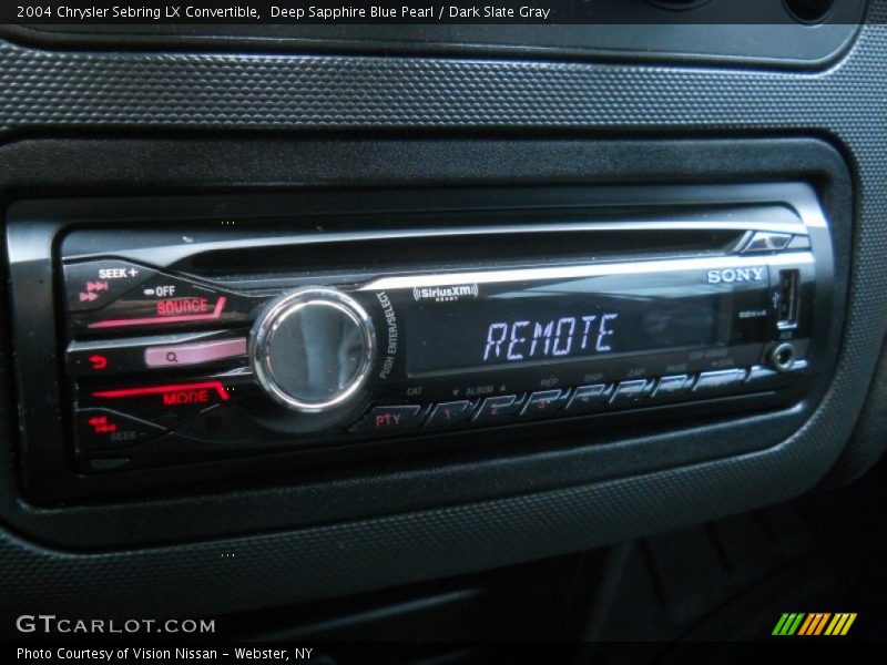 Deep Sapphire Blue Pearl / Dark Slate Gray 2004 Chrysler Sebring LX Convertible