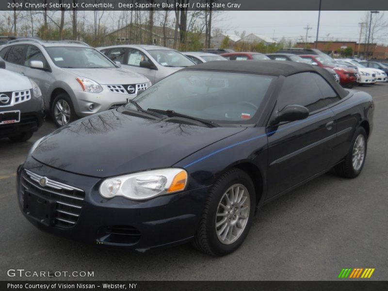 Deep Sapphire Blue Pearl / Dark Slate Gray 2004 Chrysler Sebring LX Convertible