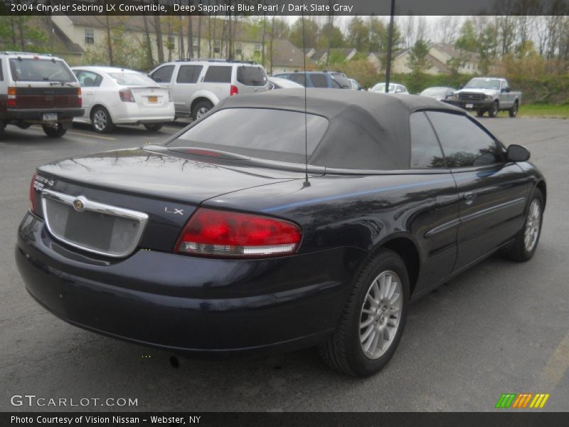 Deep Sapphire Blue Pearl / Dark Slate Gray 2004 Chrysler Sebring LX Convertible