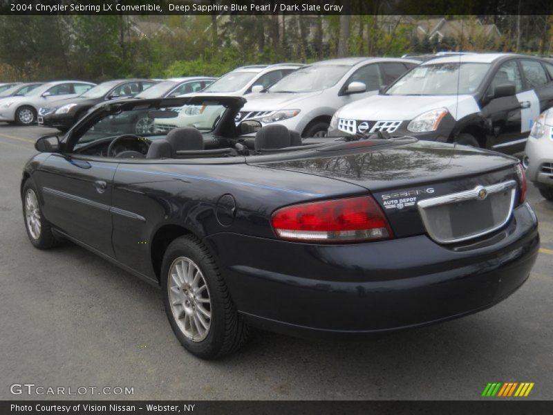 Deep Sapphire Blue Pearl / Dark Slate Gray 2004 Chrysler Sebring LX Convertible