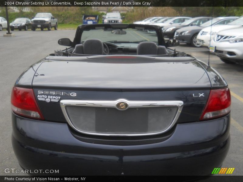 Deep Sapphire Blue Pearl / Dark Slate Gray 2004 Chrysler Sebring LX Convertible