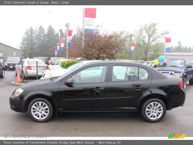 Black / Gray 2010 Chevrolet Cobalt LS Sedan