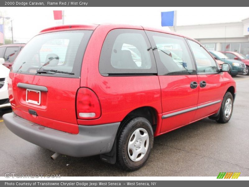 Flame Red / Mist Grey 2000 Dodge Caravan