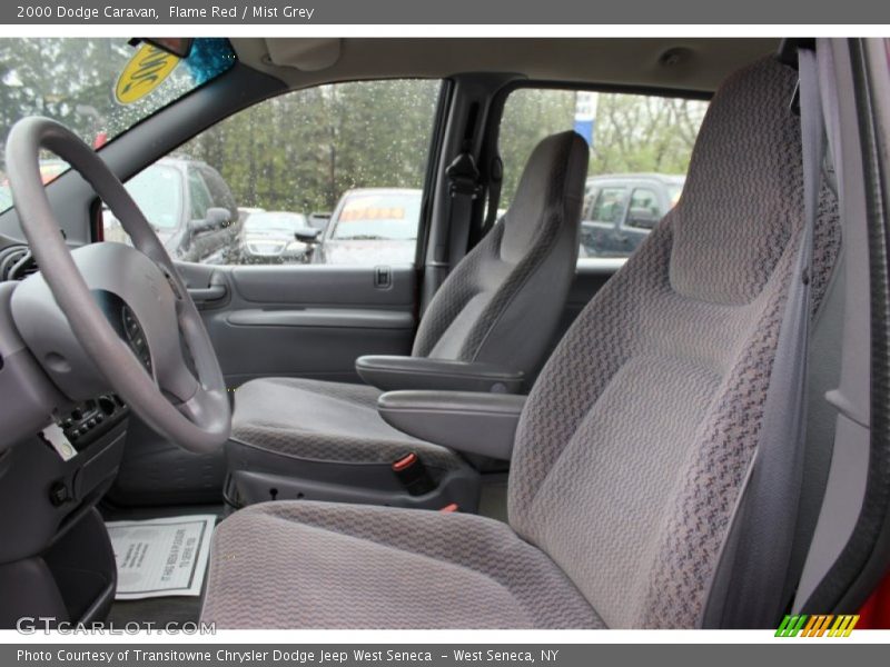 Flame Red / Mist Grey 2000 Dodge Caravan