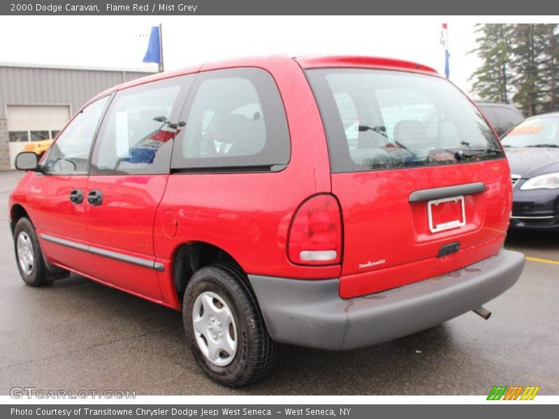 Flame Red / Mist Grey 2000 Dodge Caravan