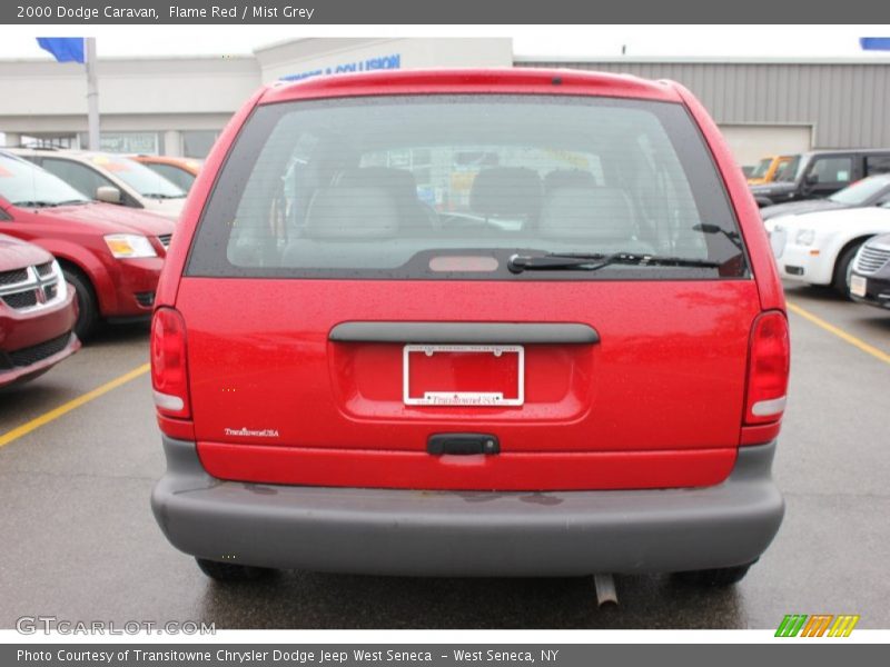 Flame Red / Mist Grey 2000 Dodge Caravan