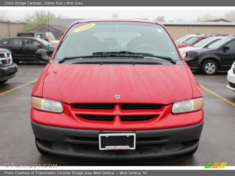 Flame Red / Mist Grey 2000 Dodge Caravan