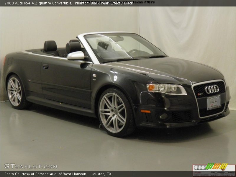 Phantom Black Pearl Effect / Black 2008 Audi RS4 4.2 quattro Convertible
