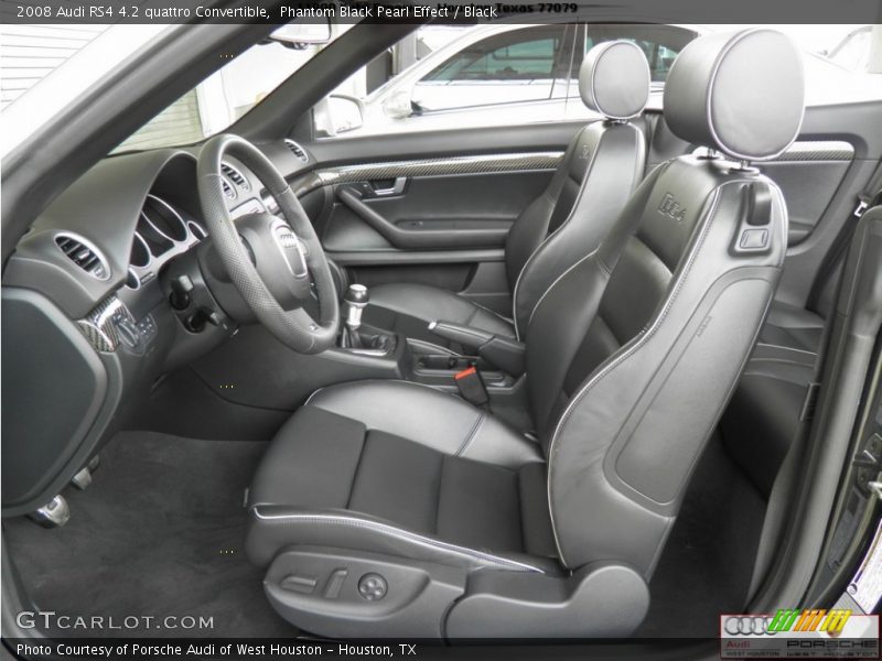 Phantom Black Pearl Effect / Black 2008 Audi RS4 4.2 quattro Convertible