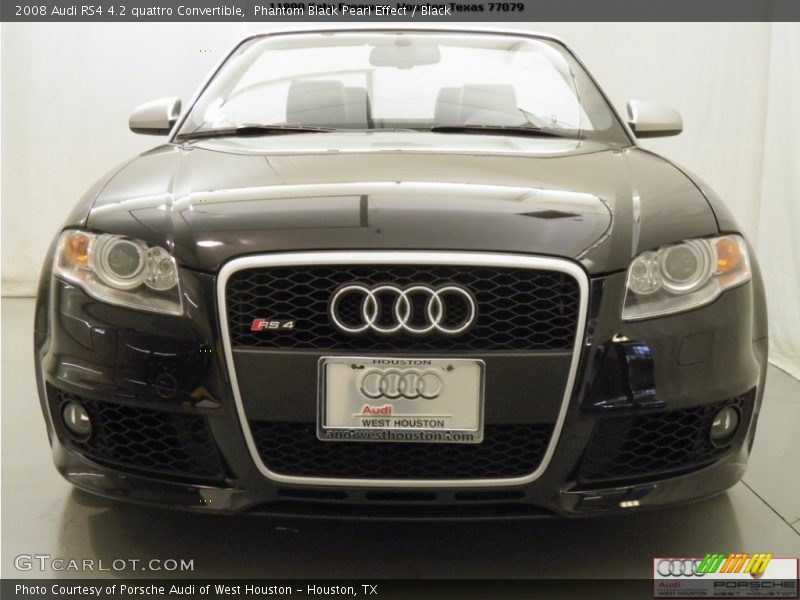 Phantom Black Pearl Effect / Black 2008 Audi RS4 4.2 quattro Convertible