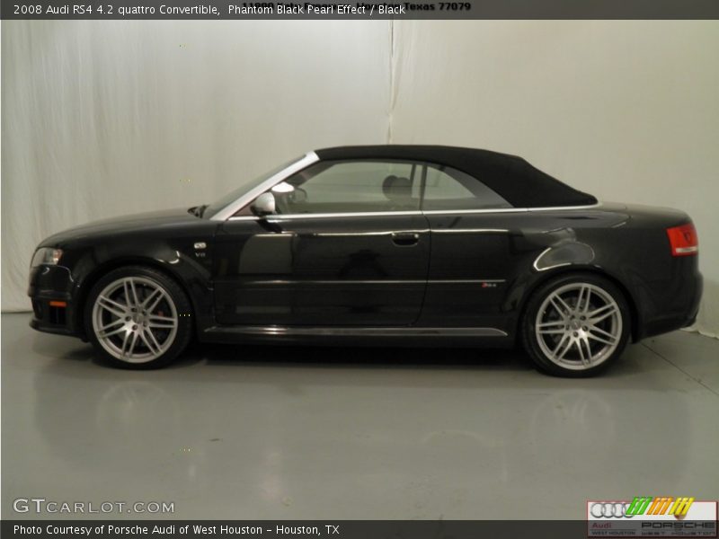 Phantom Black Pearl Effect / Black 2008 Audi RS4 4.2 quattro Convertible