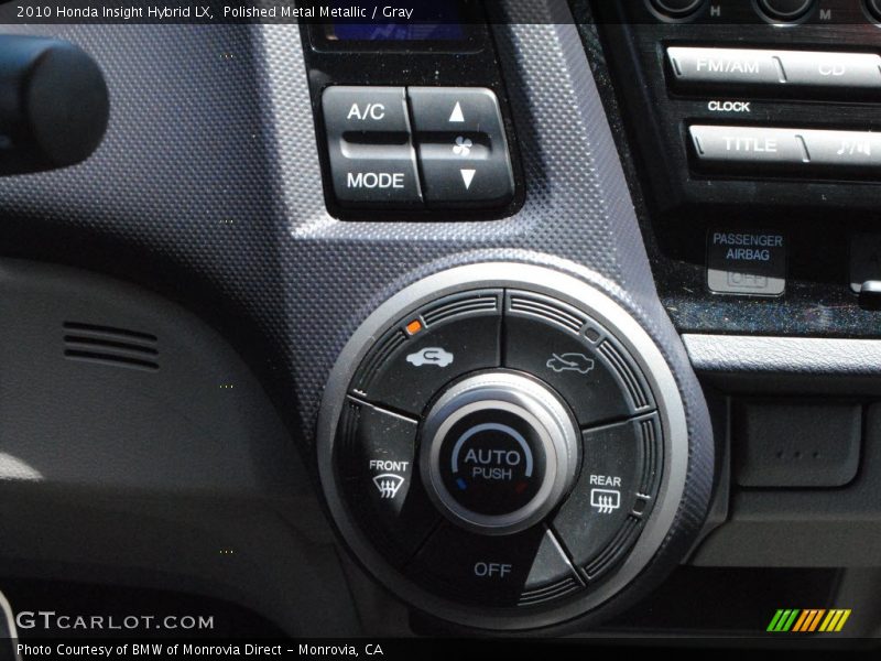 Polished Metal Metallic / Gray 2010 Honda Insight Hybrid LX