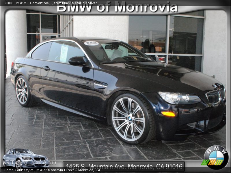 Jerez Black Metallic / Silver 2008 BMW M3 Convertible