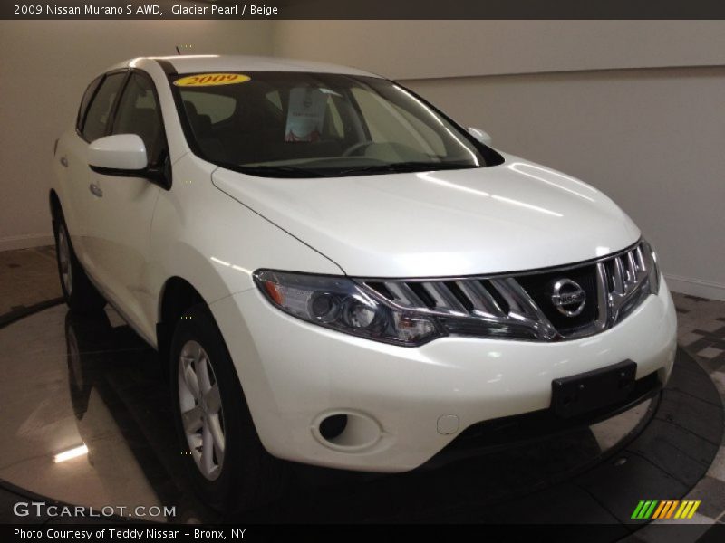 Glacier Pearl / Beige 2009 Nissan Murano S AWD