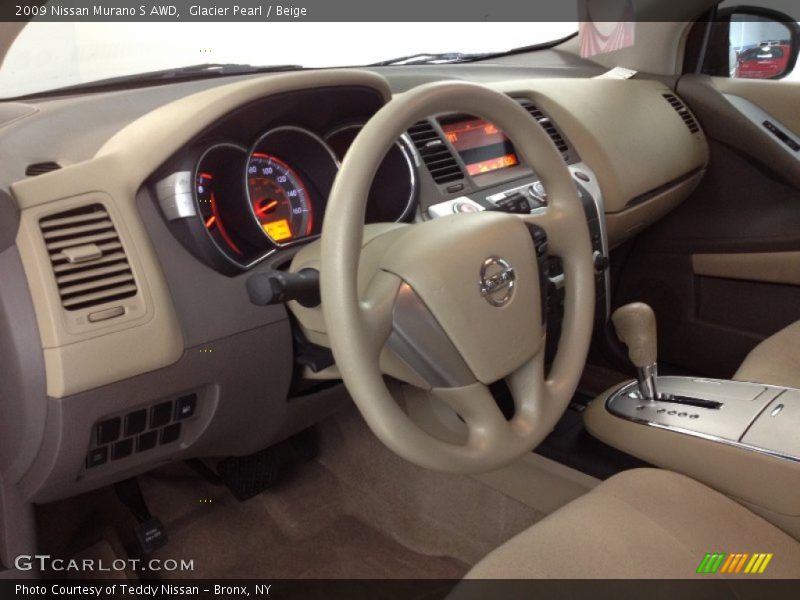 Glacier Pearl / Beige 2009 Nissan Murano S AWD