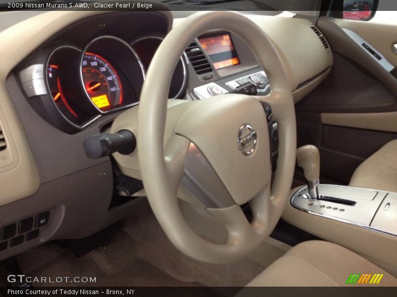 Glacier Pearl / Beige 2009 Nissan Murano S AWD