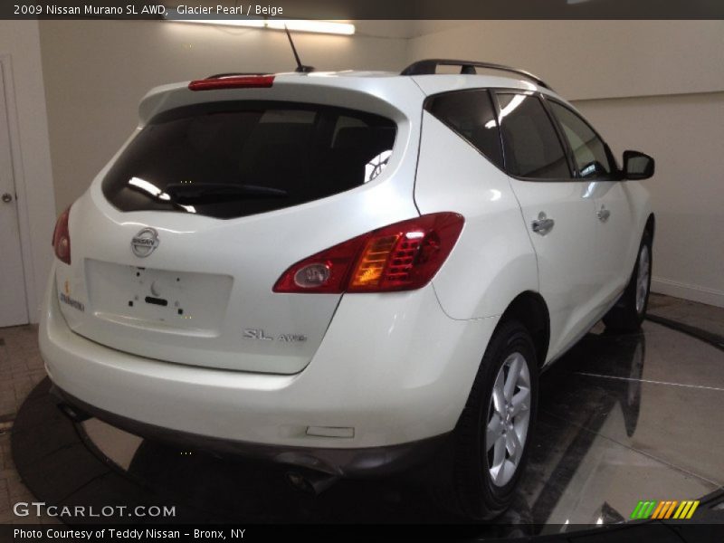 Glacier Pearl / Beige 2009 Nissan Murano SL AWD
