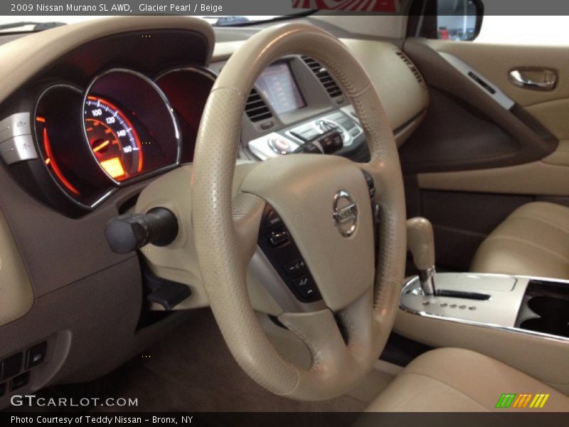 Glacier Pearl / Beige 2009 Nissan Murano SL AWD