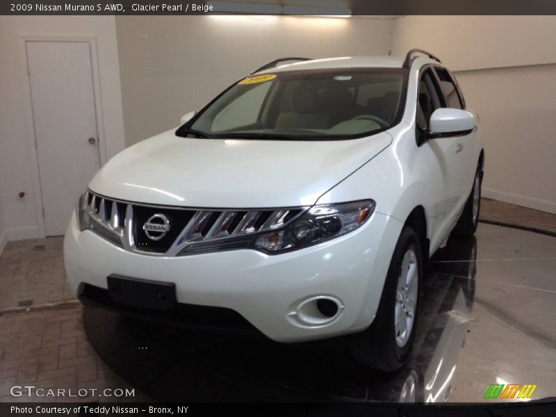 Glacier Pearl / Beige 2009 Nissan Murano S AWD