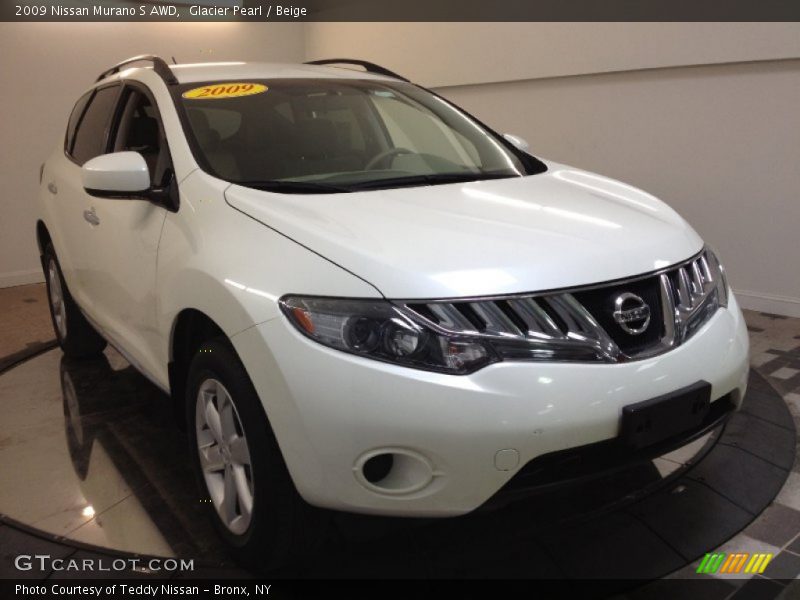 Glacier Pearl / Beige 2009 Nissan Murano S AWD