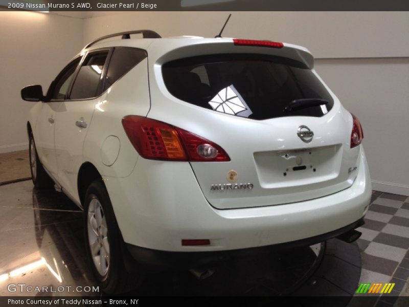 Glacier Pearl / Beige 2009 Nissan Murano S AWD