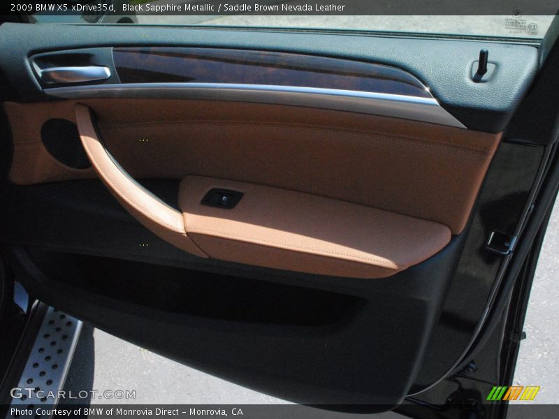 Black Sapphire Metallic / Saddle Brown Nevada Leather 2009 BMW X5 xDrive35d