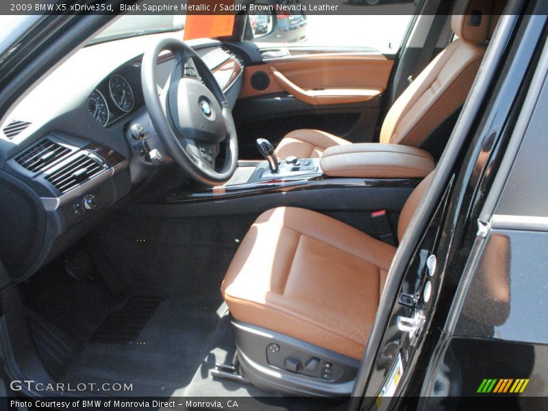 Black Sapphire Metallic / Saddle Brown Nevada Leather 2009 BMW X5 xDrive35d