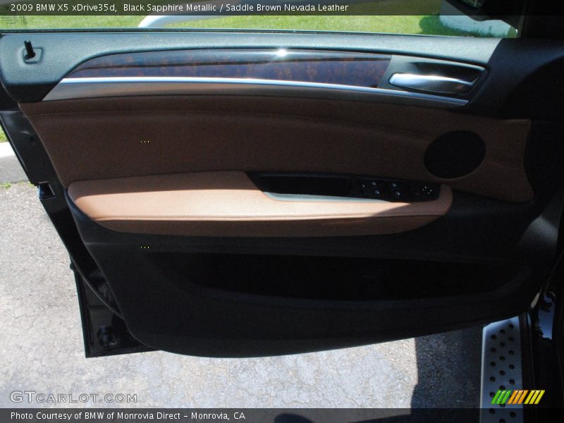 Black Sapphire Metallic / Saddle Brown Nevada Leather 2009 BMW X5 xDrive35d