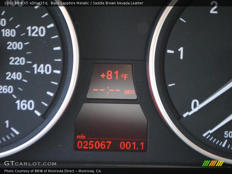 Black Sapphire Metallic / Saddle Brown Nevada Leather 2009 BMW X5 xDrive35d