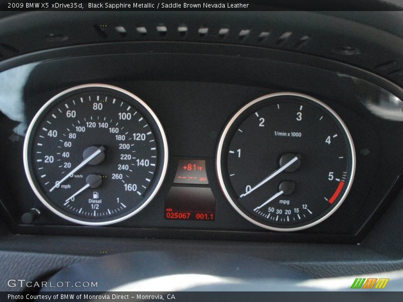 Black Sapphire Metallic / Saddle Brown Nevada Leather 2009 BMW X5 xDrive35d