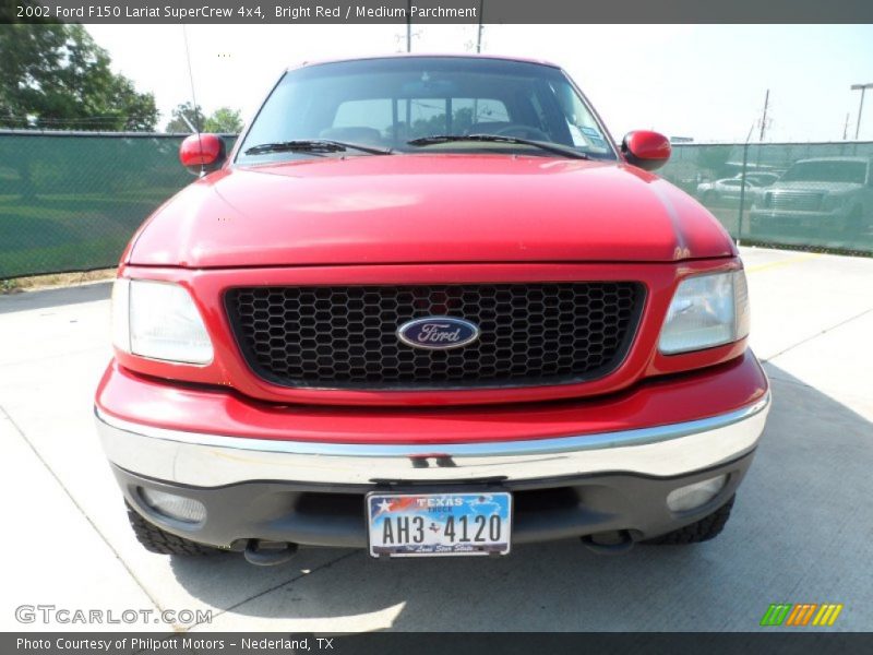 Bright Red / Medium Parchment 2002 Ford F150 Lariat SuperCrew 4x4