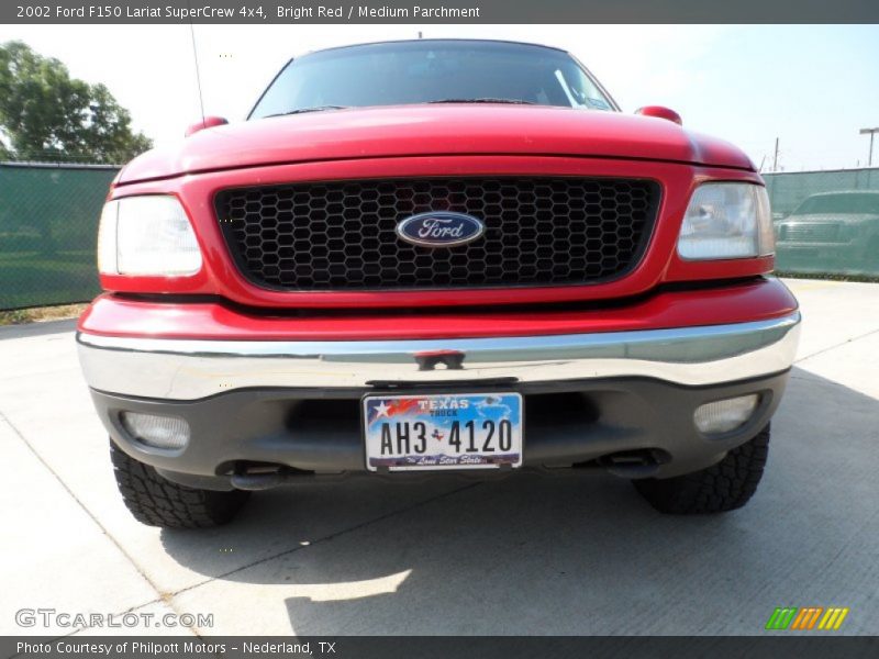 Bright Red / Medium Parchment 2002 Ford F150 Lariat SuperCrew 4x4