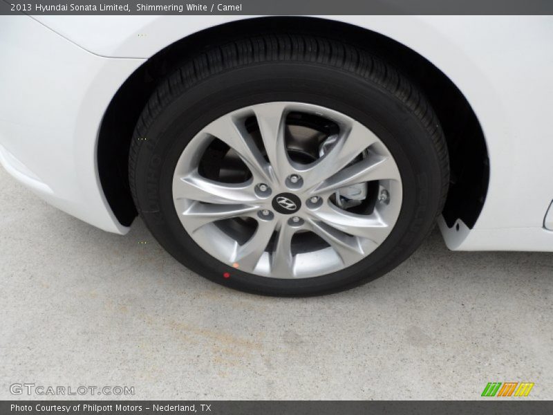 Shimmering White / Camel 2013 Hyundai Sonata Limited