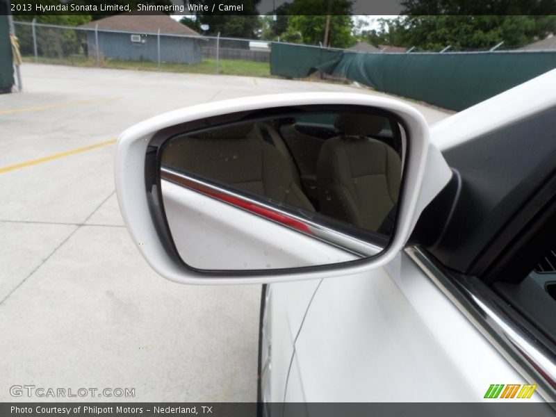 Shimmering White / Camel 2013 Hyundai Sonata Limited