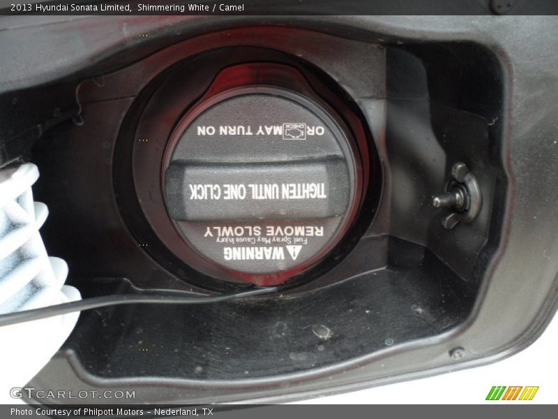 Shimmering White / Camel 2013 Hyundai Sonata Limited