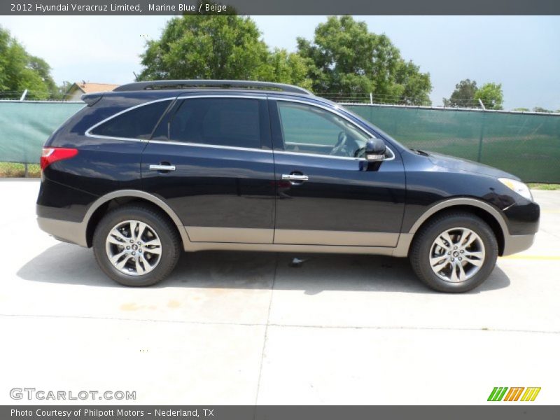 Marine Blue / Beige 2012 Hyundai Veracruz Limited