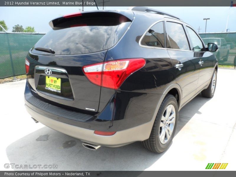 Marine Blue / Beige 2012 Hyundai Veracruz Limited
