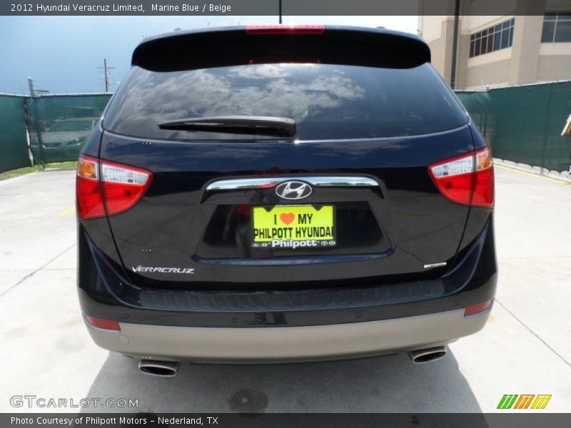 Marine Blue / Beige 2012 Hyundai Veracruz Limited