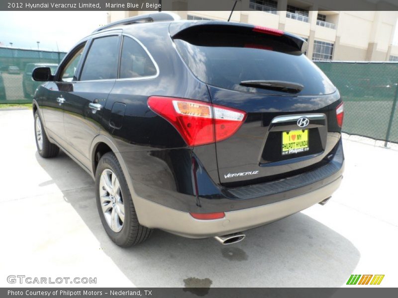 Marine Blue / Beige 2012 Hyundai Veracruz Limited