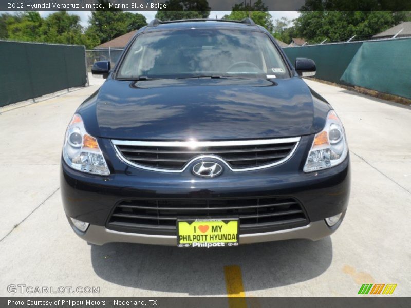 Marine Blue / Beige 2012 Hyundai Veracruz Limited