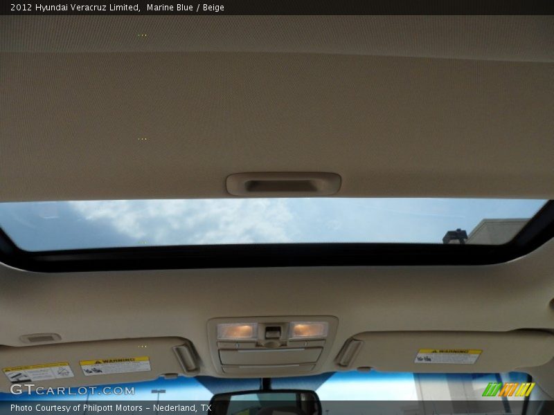 Marine Blue / Beige 2012 Hyundai Veracruz Limited