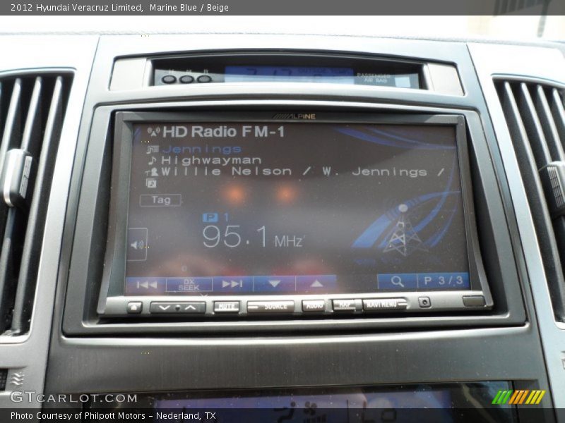 Marine Blue / Beige 2012 Hyundai Veracruz Limited