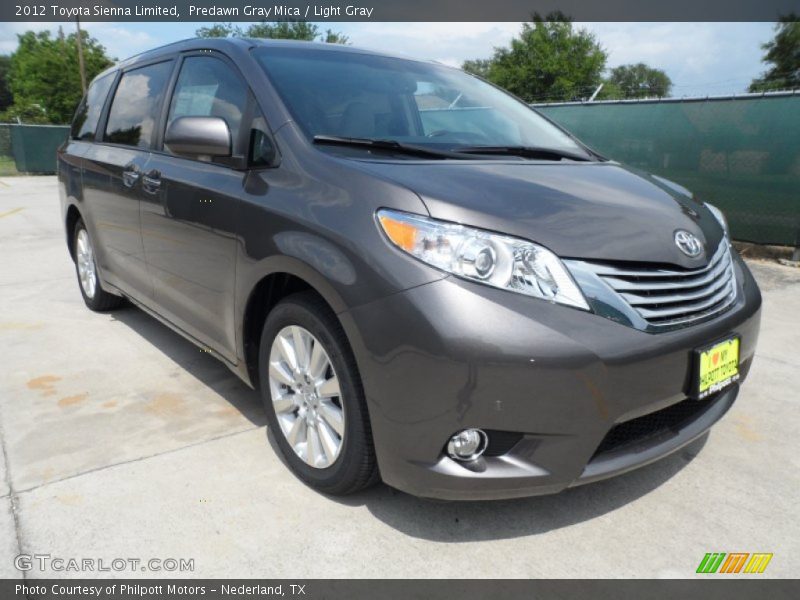 Predawn Gray Mica / Light Gray 2012 Toyota Sienna Limited